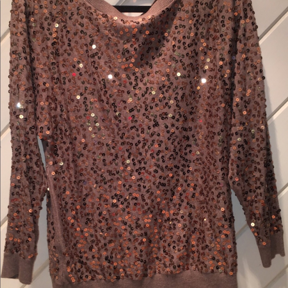 I.N.C gold sequin sweater
